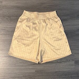 Zara Satin Pinstripe Shorts